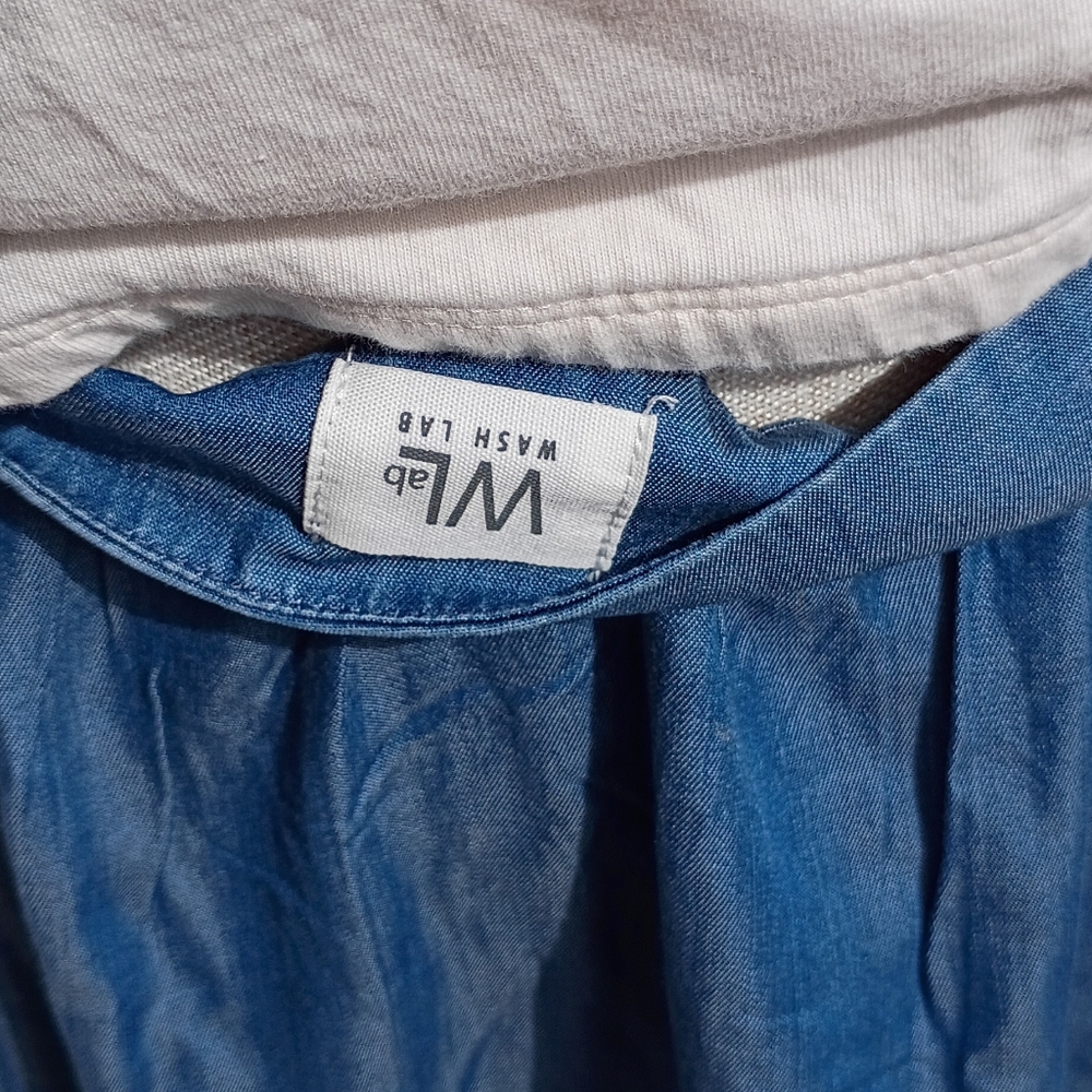 SOLD! NWT Adorable 😍 Prairiecore Maxi Skirt Denim Colored Two Toned Tiered. - Picture 13 of 15